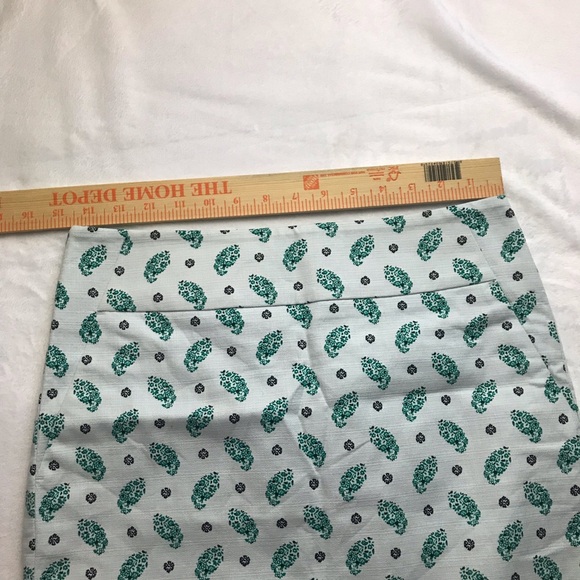 Ann Taylor Size 0 Light Blue Atmosphere Floral Paisley Mini Skirt NWT - Picture 10 of 13